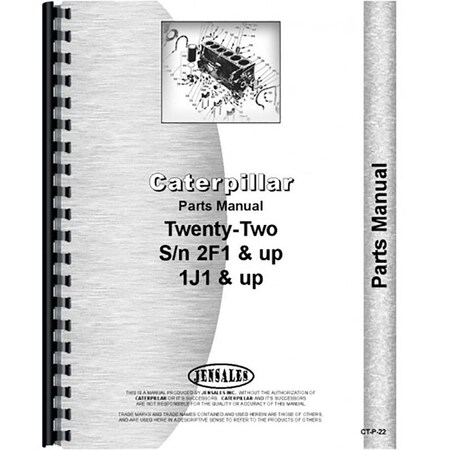 Fits Caterpillar 22 Crawler Parts Manual (New) (2F1351-2F9999)